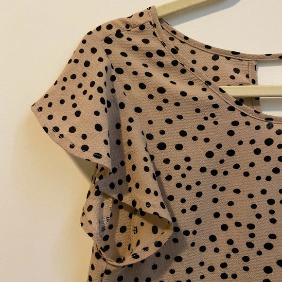 Papermoon Blouse Dotted Short Sleeves Small - Picture 3 of 5